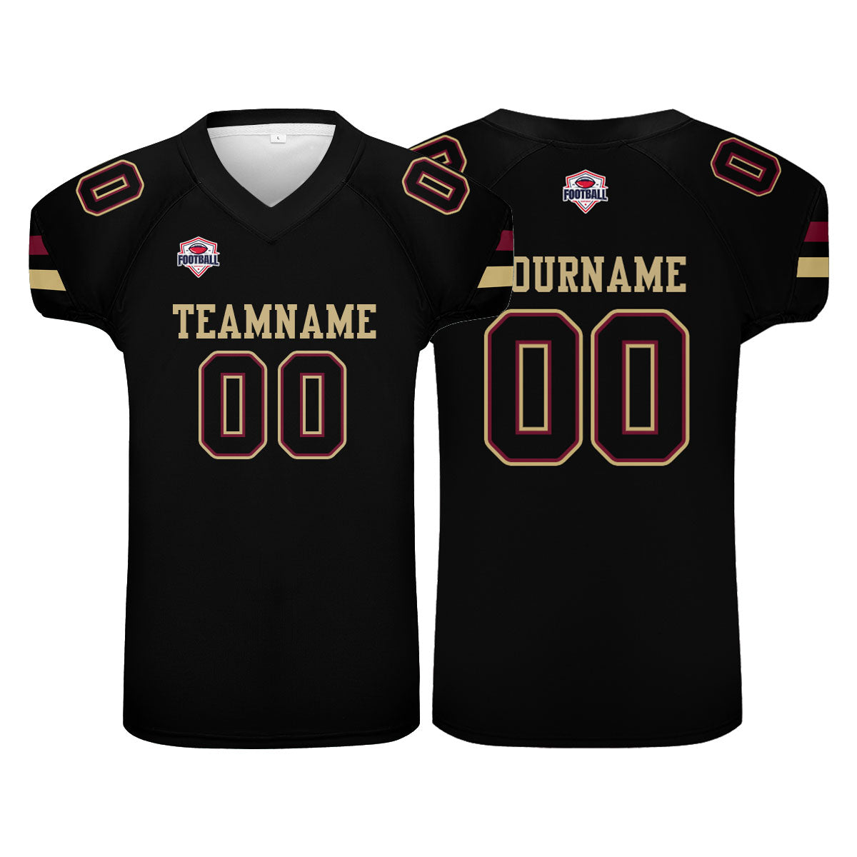Custom Football Jersey Shirt Personalized Printed Team Name Number