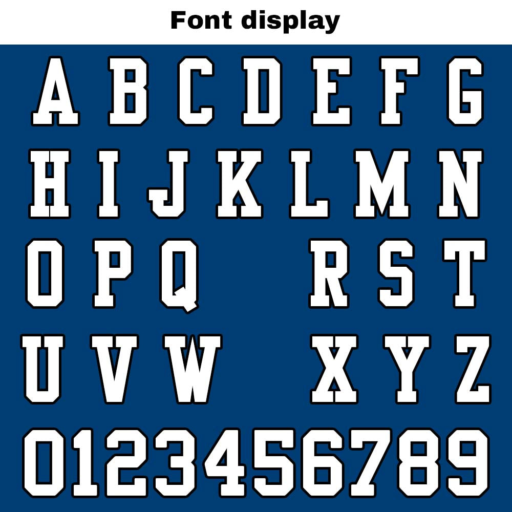 Custom Football Jersey Shirt Personalized Stitched Printed Team Name Number Blue