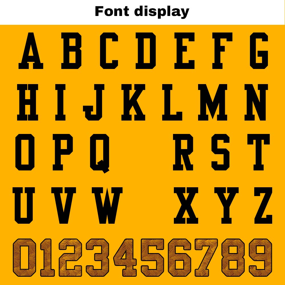 Custom Football Jersey Shirt Personalized Stitched Printed Team Name Number Yellow