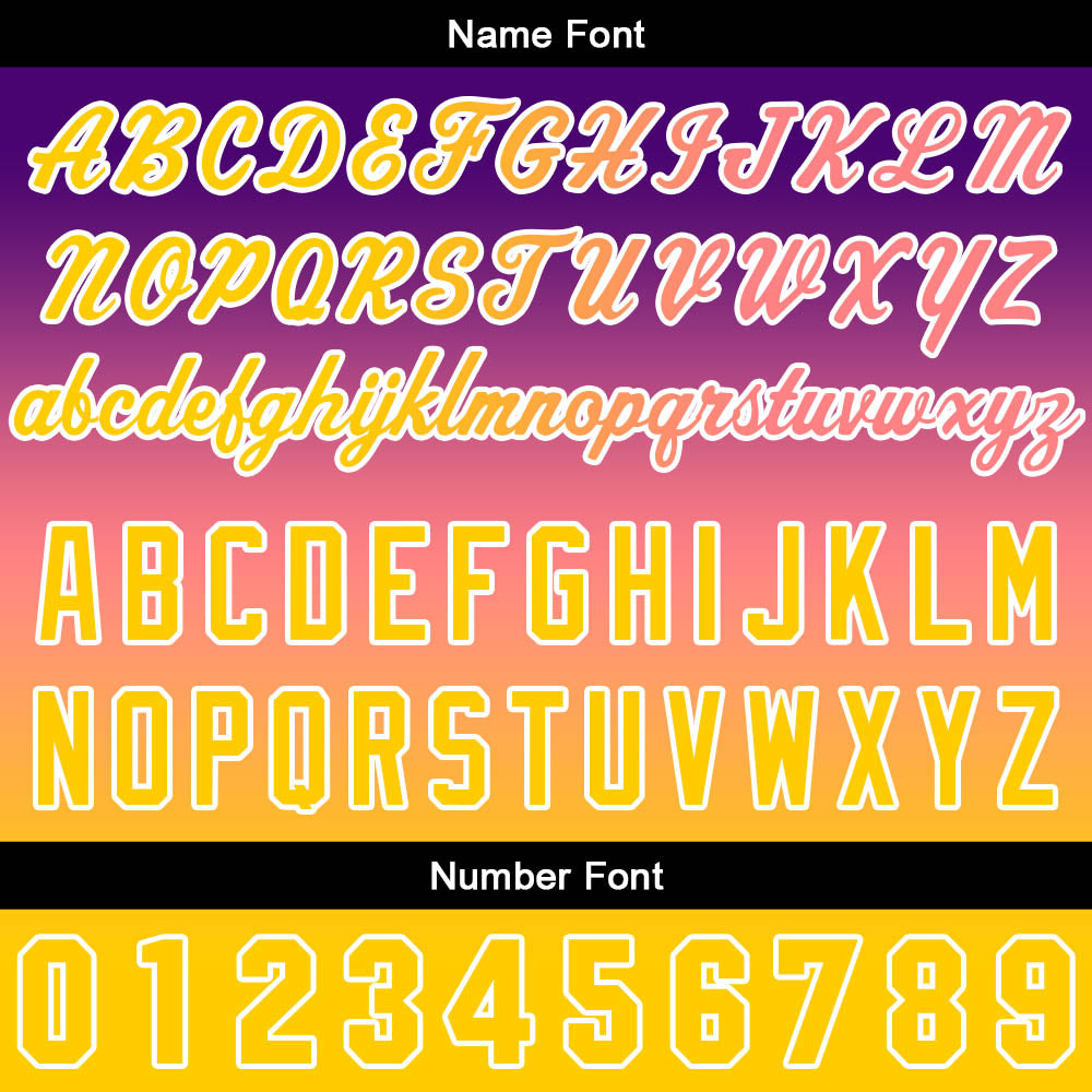 Custom Gradient Sweatshirt Hoodie For Man Woman Girl Boy Print Your Logo Name Number  Purple Yellow