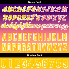 Custom Gradient Sweatshirt Hoodie For Man Woman Girl Boy Print Your Logo Name Number  Purple Yellow