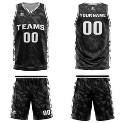 Custom Broken Black Grey Basketball Jersey Uniform Suit Printed Your Logo Name Number