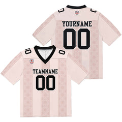 Custom Football Jersey Shirt Personalized Stitched Printed Team Name Number Stripe-Light Pink