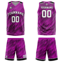 Custom Strip-Type Rose Basketball Jersey Uniform Suit Printed Your Logo Name Number