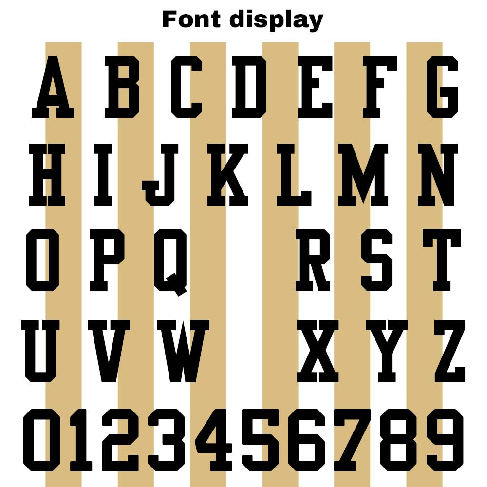 Custom Football Jersey Shirt Personalized Stitched Printed Team Name Number Gold & White
