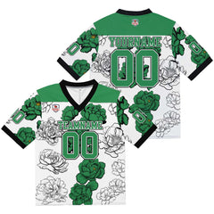 Custom Football Jersey Shirt Personalized Stitched Printed Team Name Number Green