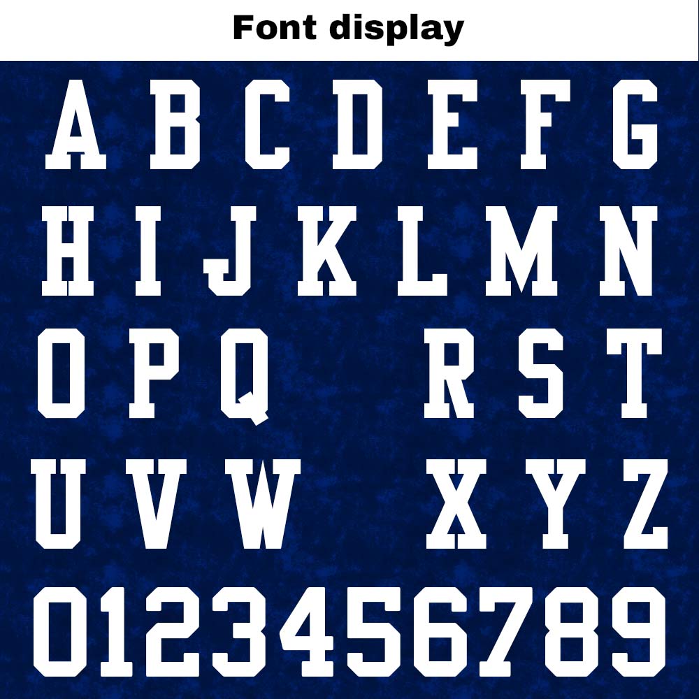 Custom Football Jersey Shirt Personalized Stitched Printed Team Name Number Royal