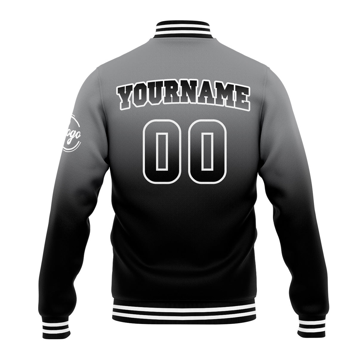 Custom Varsity Jacket Letterman jacket for Men, Women and Youth Grey&Black