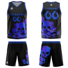 Custom Fluid Blue Basketball Jersey Uniform Suit Printed Your Logo Name Number