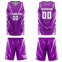 Custom Triangle Purple Basketball Jersey Uniform Suit Printed Your Logo Name Number