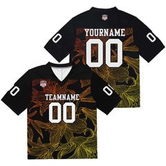 Custom Football Jersey Shirt Personalized Stitched Printed Team Name Number Orange yellow gradient