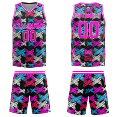 Custom Rose Pink Basketball Jersey Uniform Suit Printed Your Logo Name Number
