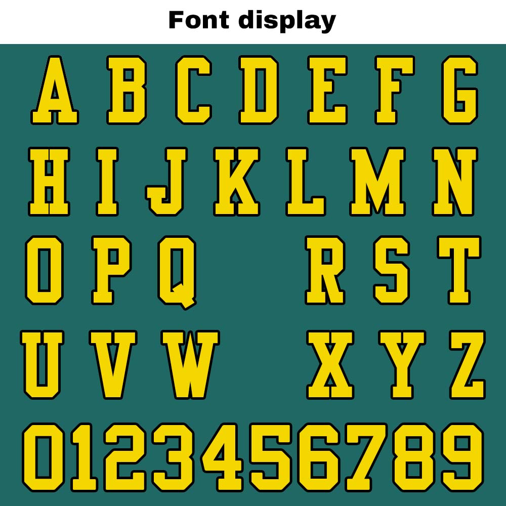 Custom Football Jersey Shirt Personalized Stitched Printed Team Name Number Green