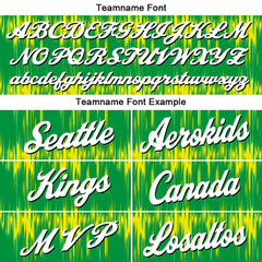 Custom Acoustic Wave Green Basketball Jersey Uniform Suit Printed Your Logo Name Number