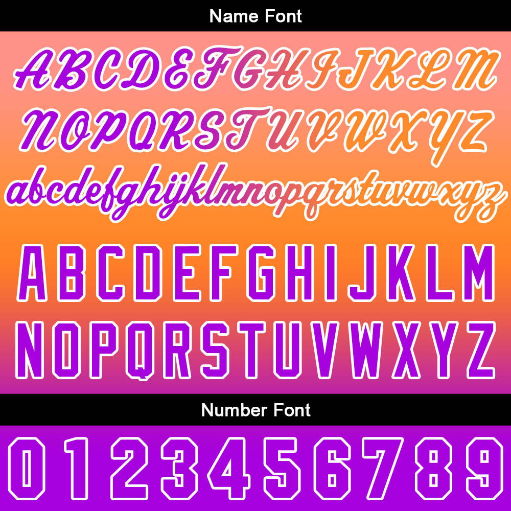 Custom Gradient Sweatshirt Hoodie For Man Woman Girl Boy Print Your Logo Name Number Orange  purple