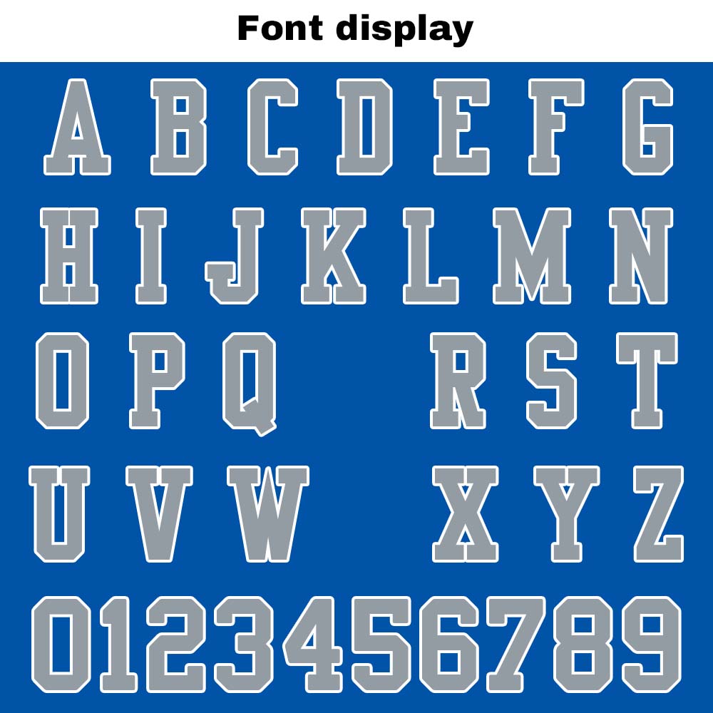 Custom Football Jersey Shirt Personalized Stitched Printed Team Name Number Blue