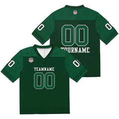 Custom Football Jersey Shirt Personalized Stitched Printed Team Name Number Green