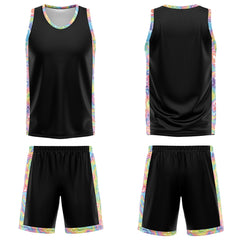 Custom Black Basketball Jersey Uniform Suit Printed Your Logo Name Number