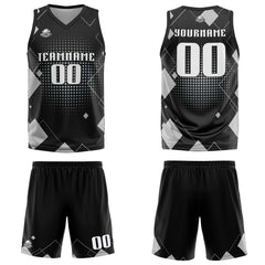 Custom Geometry Grey Basketball Jersey Uniform Suit Printed Your Logo Name Number
