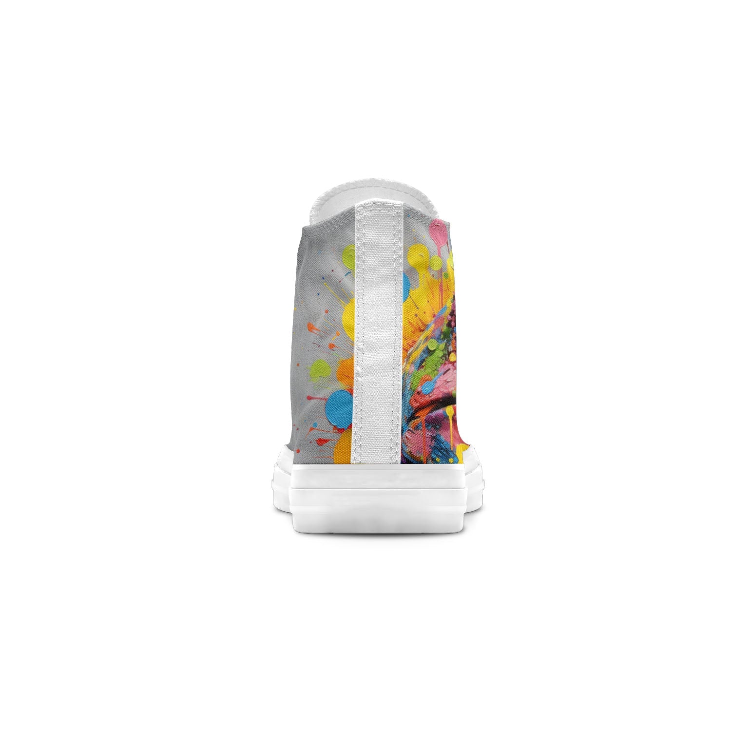 Dotting Dinos: Elevate Your Style with Central-High Canvas Shoes - Unisex Fashion featuring Playful Dinosaur Prints in a Captivating Mix of Color and DOTS Whimsy