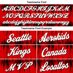 Custom Acoustic Wave Red Basketball Jersey Uniform Suit Printed Your Logo Name Number