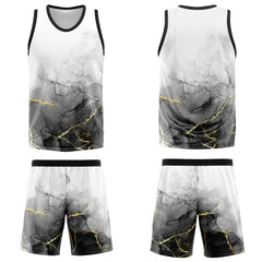 Custom Black White Basketball Jersey Uniform Suit Printed Your Logo Name Number