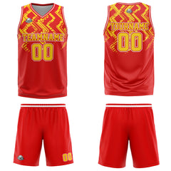Custom Red Orange Basketball Jersey Uniform Suit Printed Your Logo Name Number