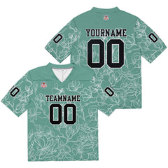 Custom Football Jersey Shirt Personalized Stitched Printed Team Name Number Grayish green