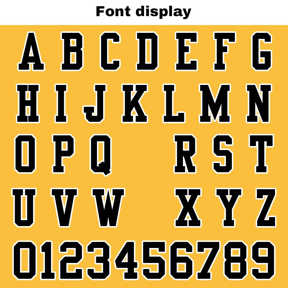 Custom Football Jersey Shirt Personalized Stitched Printed Team Name Number Yellow