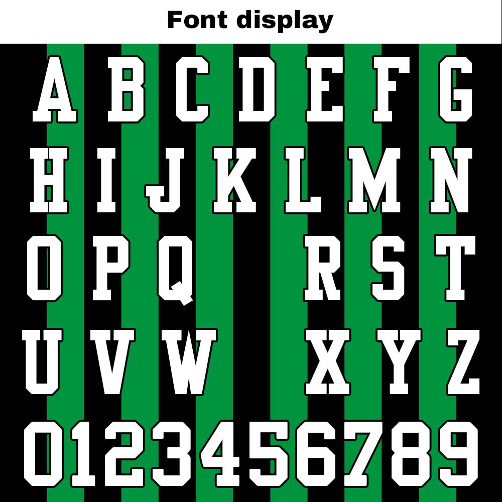 Custom Football Jersey Shirt Personalized Stitched Printed Team Name Number Green & Black