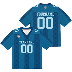 Custom Football Jersey Shirt Personalized Stitched Printed Team Name Number Navy