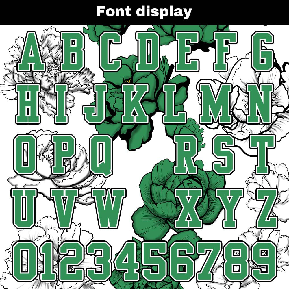 Custom Football Jersey Shirt Personalized Stitched Printed Team Name Number Green