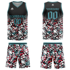 Custom Black Red Green Basketball Jersey Uniform Suit Printed Your Logo Name Number