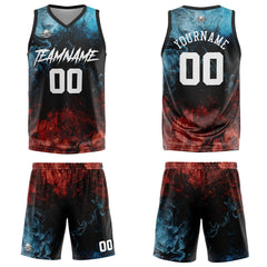 Custom Water and Fire Basketball Jersey Uniform Suit Printed Your Logo Name Number