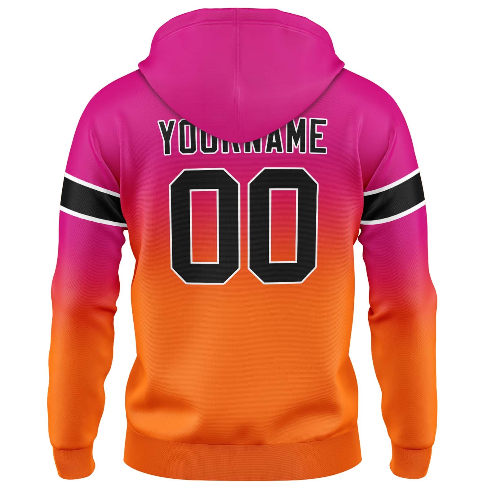 Custom Gradient Hoodie For Man Woman Girl Boy Print Your Logo Name Number Rose&Orange