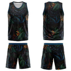 Custom Black Rainforest Basketball Jersey Uniform Suit Printed Your Logo Name Number