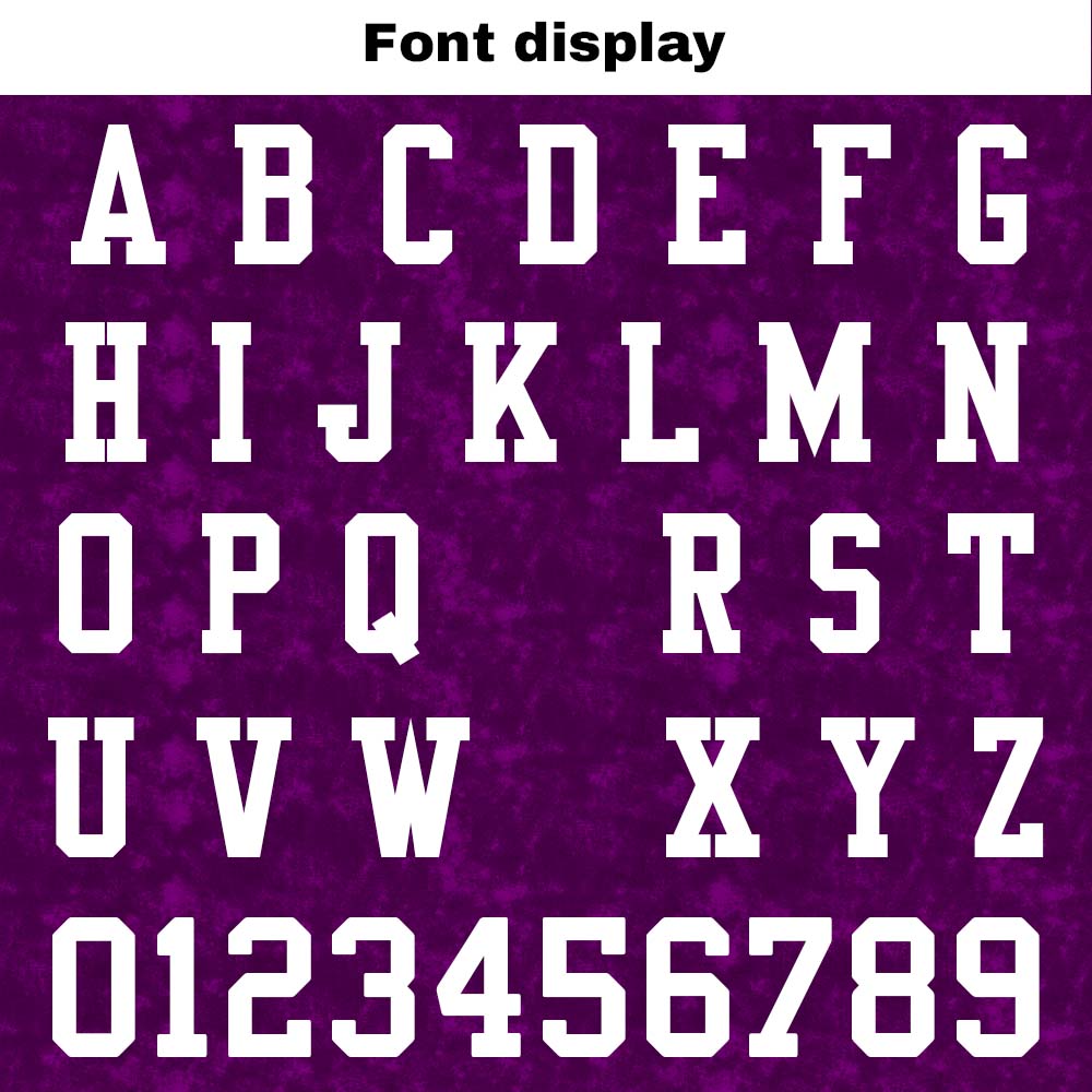 Custom Football Jersey Shirt Personalized Stitched Printed Team Name Number Purple