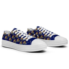 Highlight Your Fashion With Men's and Women's Low-Top Canvas Shoes Lion