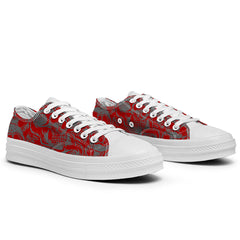Highlight Your Fashion With Men's and Women's Low-Top Canvas Shoes Skeleton