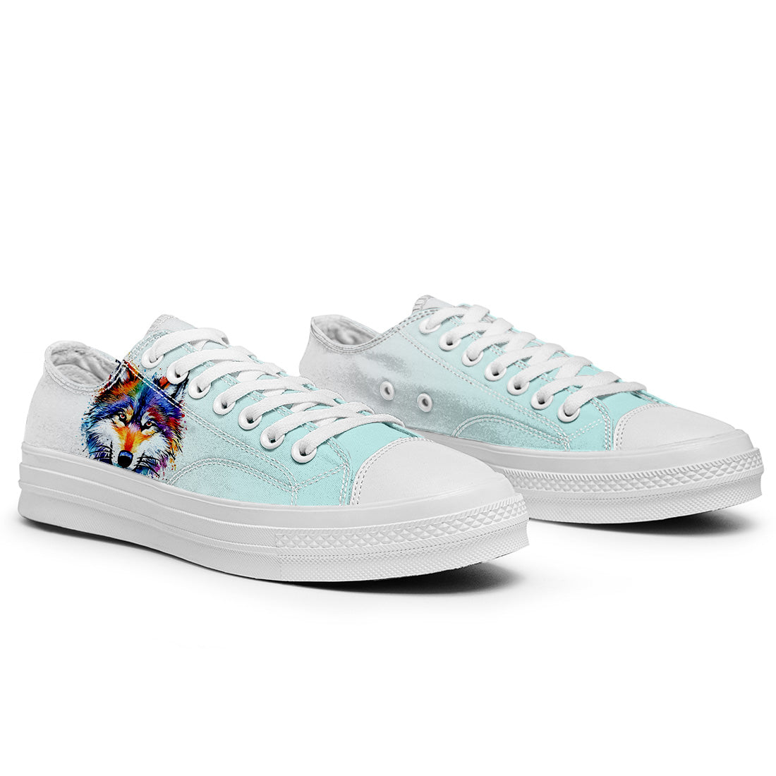 Highlight Your Fashion With Men's and Women's Low-Top Canvas Shoes Wolf