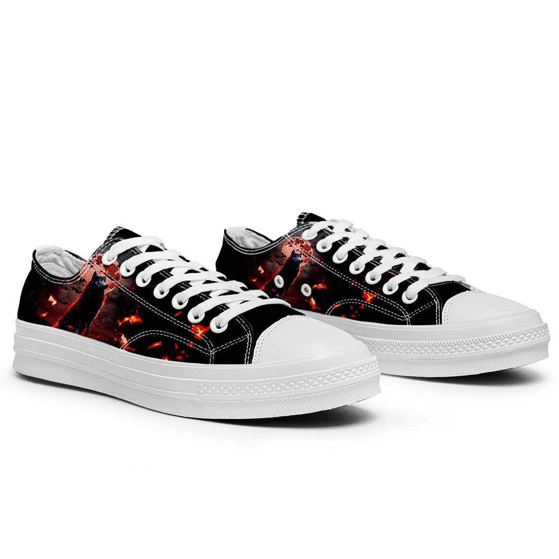 Highlight Your Fashion With Men's and Women's Low-Top Canvas Shoes Wolf