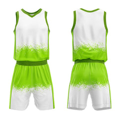 Custom White Neon Green Basketball Jersey Uniform Suit Printed Your Logo Name Number