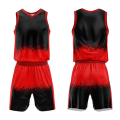 Custom Red Black Basketball Jersey Uniform Suit Printed Your Logo Name Number