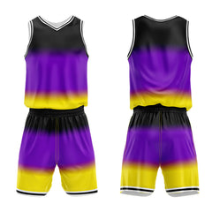 Custom Gradient Purple Basketball Jersey Uniform Suit Printed Your Logo Name Number
