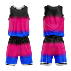 Custom Gradient Hot Pink Basketball Jersey Uniform Suit Printed Your Logo Name Number