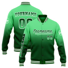 Custom Varsity Jacket Letterman jacket for Men, Women and Youth Green