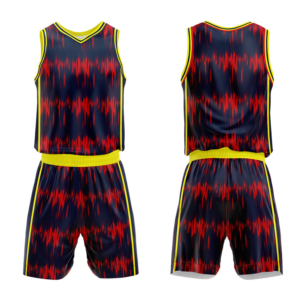 Custom Acoustic Wave Navy Basketball Jersey Uniform Suit Printed Your Logo Name Number