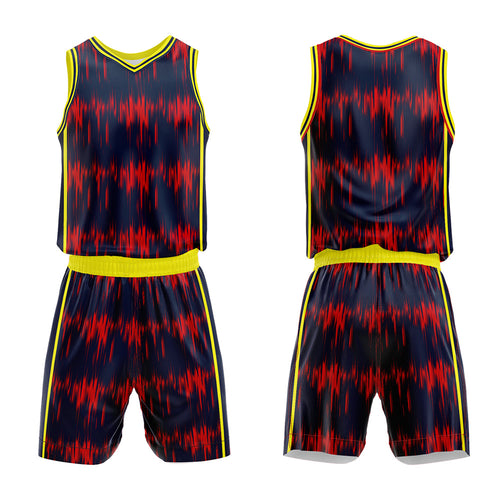 Custom Acoustic Wave Navy Basketball Jersey Uniform Suit Printed Your Logo Name Number