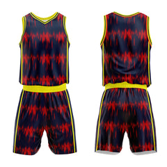 Custom Acoustic Wave Navy Basketball Jersey Uniform Suit Printed Your Logo Name Number