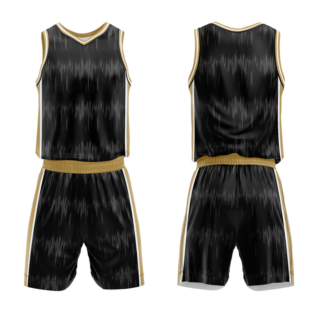 Custom Acoustic Wave Black Basketball Jersey Uniform Suit Printed Your Logo Name Number